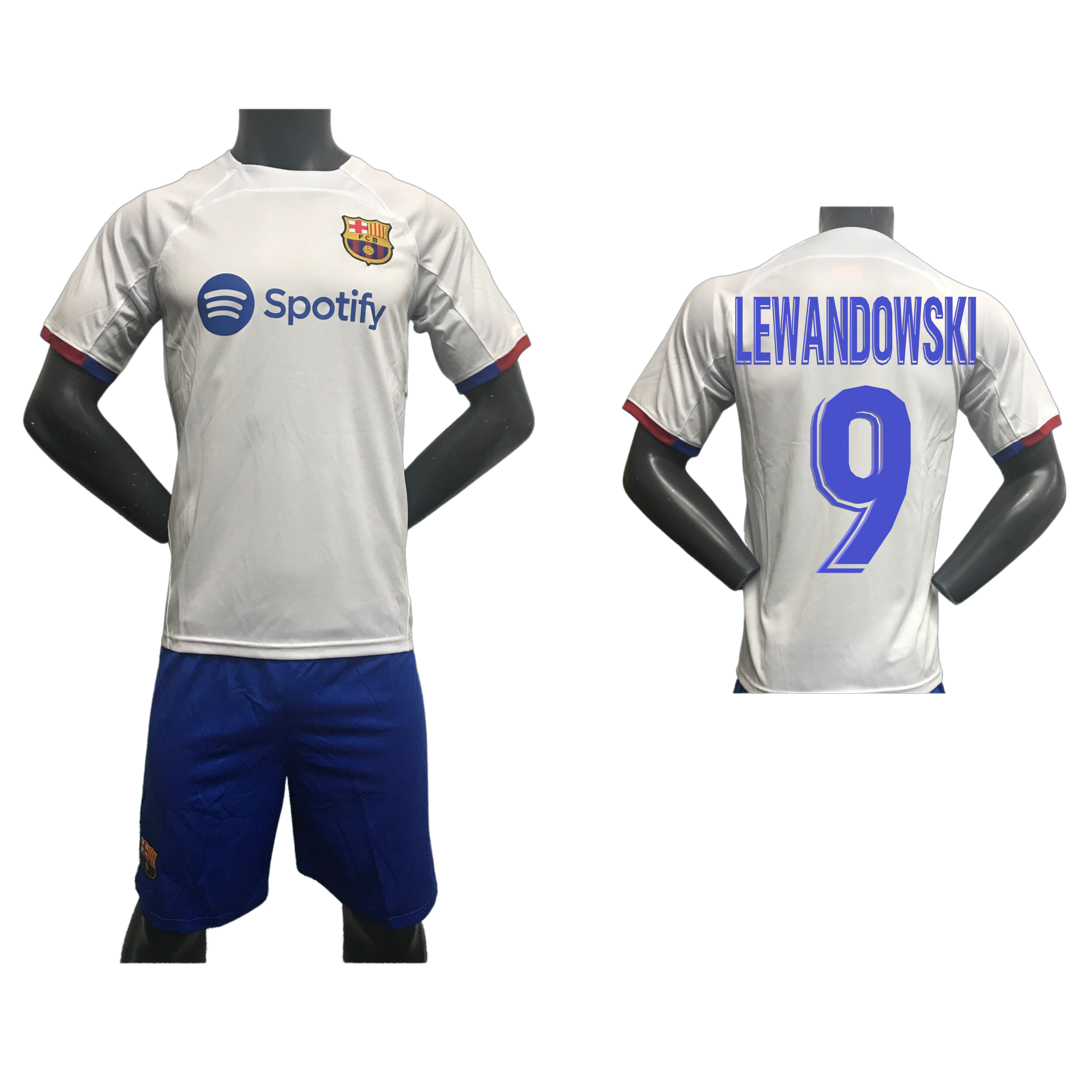 Lewandowski Barca Replica Away Kit - 23/24