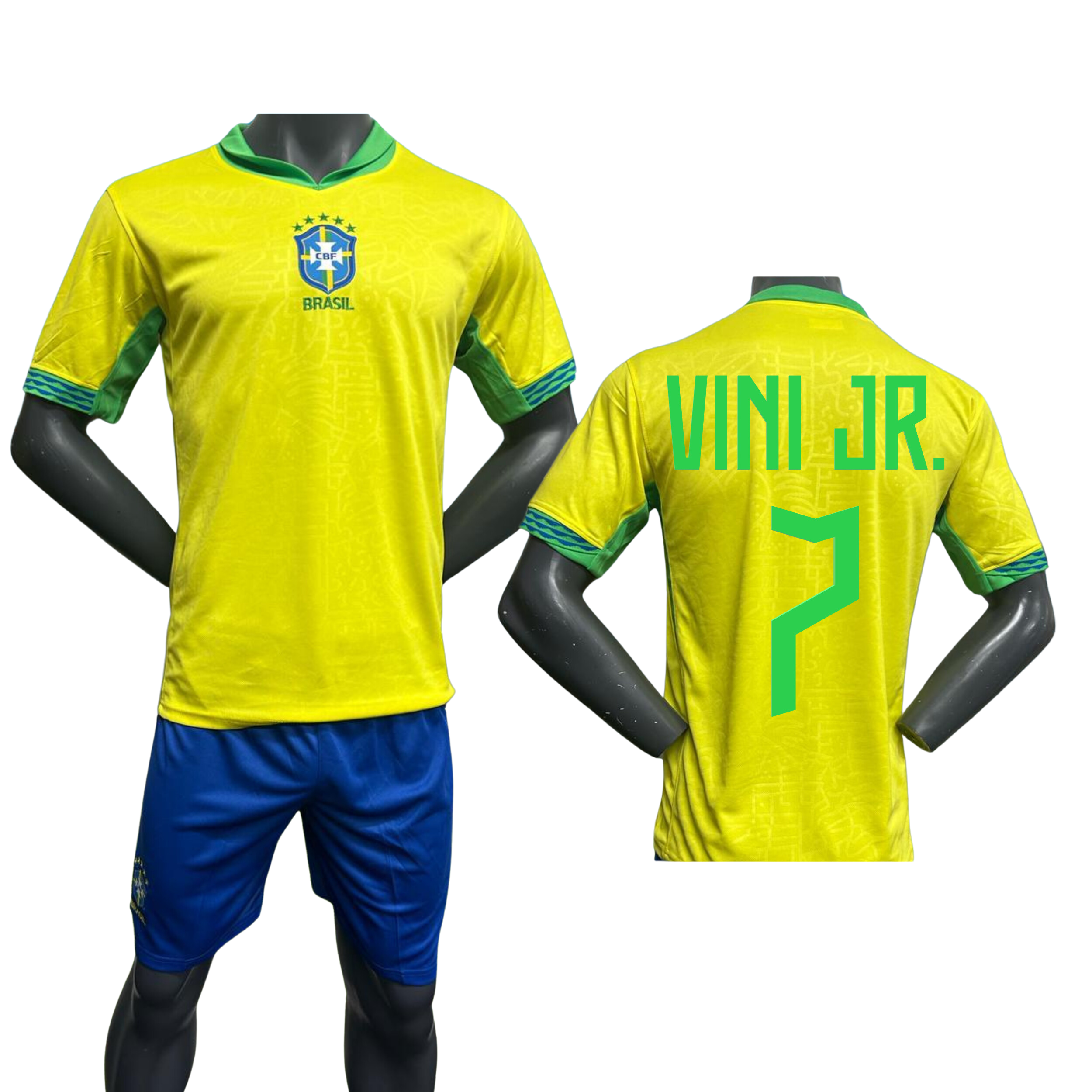 Vini Jr  Brazil Replica Home Kit - 23/24