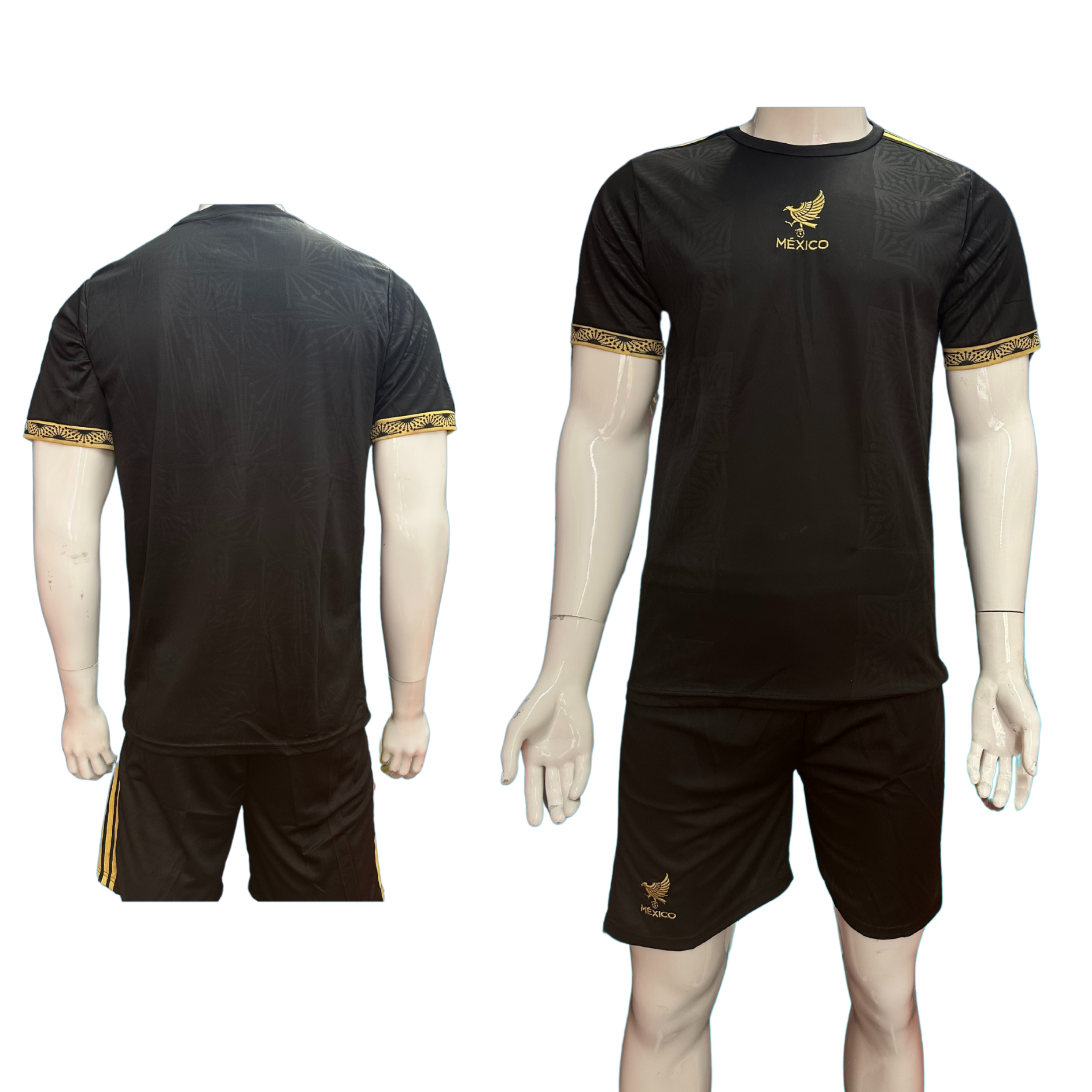 Mexico National Soccer Team, Black 3rd 25/26, Jersey ans Short Set.